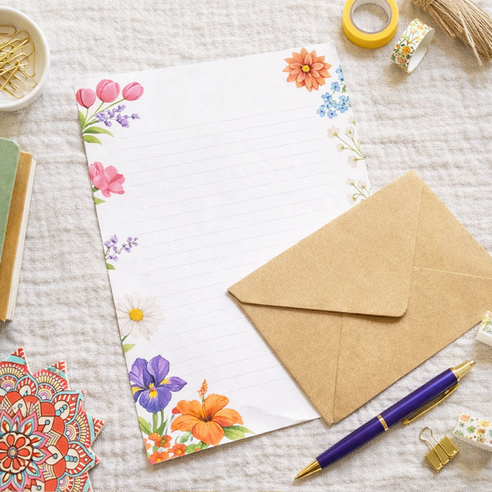 Letter Paper & Envelope [Set of 10]